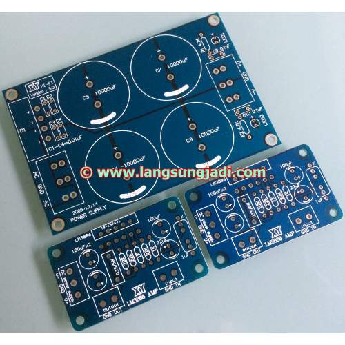 PCB, LM3886 Gainclone Amplifier + PSU (set 3 PCB)